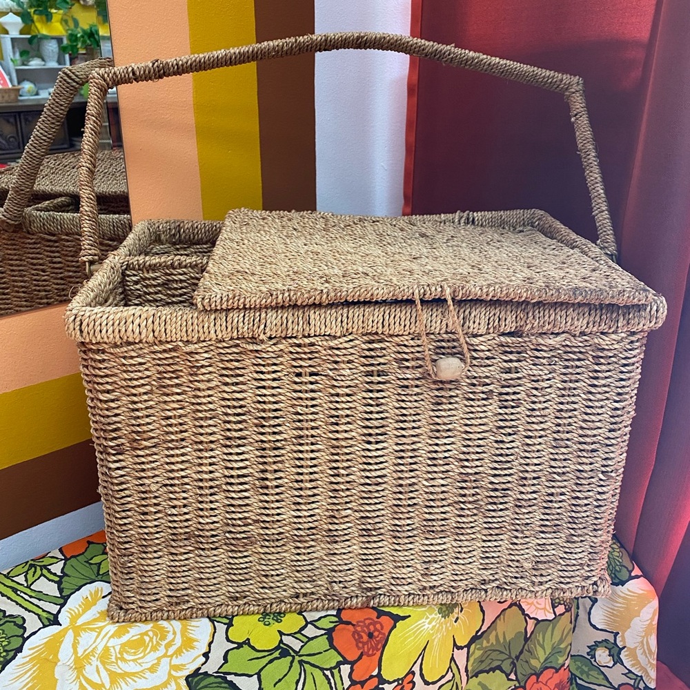 *SOLD* Wicker Picnic Basket